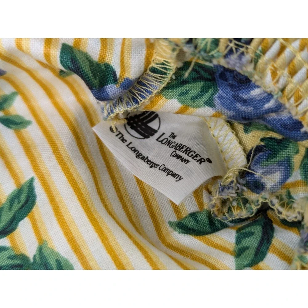 Longaberger‎ Fabric Basket Liner Lot of 3 Market Plaid Red Blue Flower Trellis